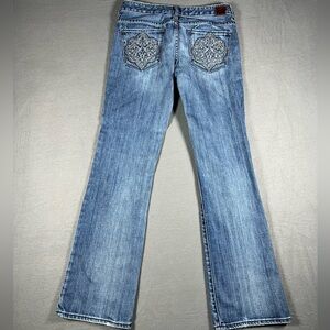 Express X2 Stella Boot Cut Denim Blue Jeans Women Size 4